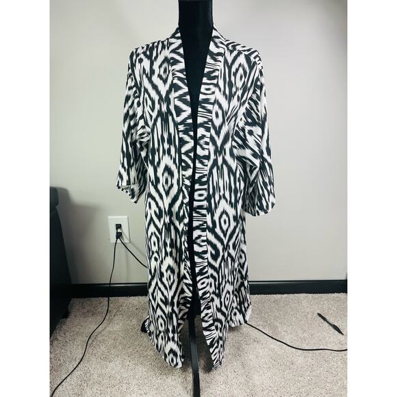 NWT Anthropologie zebra print open front cardigan poncho one size - Picture 1 of 11